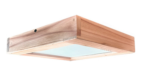 Lampara Aplique Plafon Madera Paraiso Led Integrado 12w 18cm