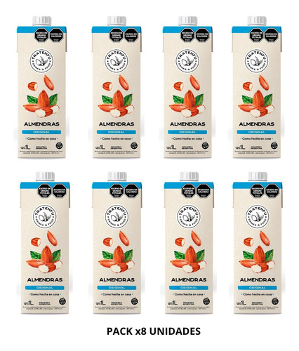 Leche De Almendras Tratenfu Original Caja X 8 Unidades