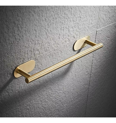 Toallero Barral Adhesivo Baño Barral Porta Toallas Autoadhesivo Acero Inoxidable 60cm Levys Bazar Color Dorado