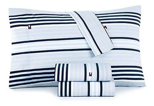 Tommy Hilfiger Ocean Stripe Juego De Sábanas, Completo