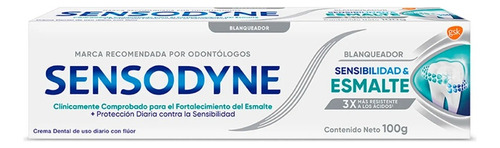 Sensodyne Sensibilidad Y Esmalte Crema Dental 100g Blanquead