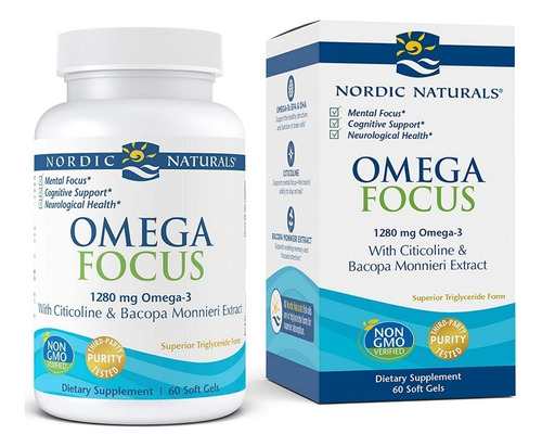 Nordic Naturals Omega Focus 1280mg Omega 3 + Citicoline