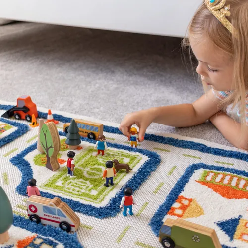 Alfombra De Juego Ivi Thick 3d Para Niños, Colorida, Diseño