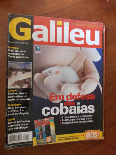 Galileu - Em Defesa Das Cobaias/jalapão/casa Ecológica/gripe