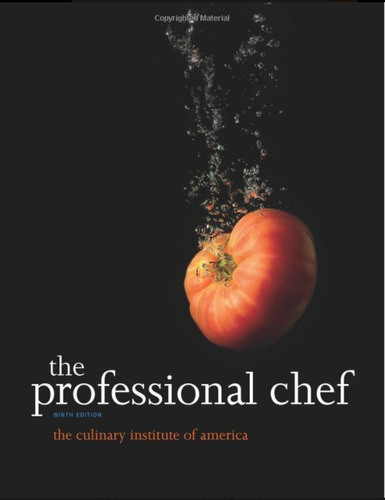 The Professional Chef, De The Culinary Institute Of America (cia). Editora Clarkson Potter, Capa Dura Em Inglês, 2011