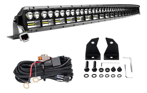 Barra Luz Led Curvada 54  Conduccion Doble Fila 702 W Arne