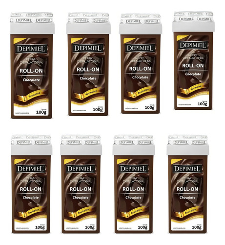 08 Cera Depilatória Roll- On Chocolate Depimiel Depilação