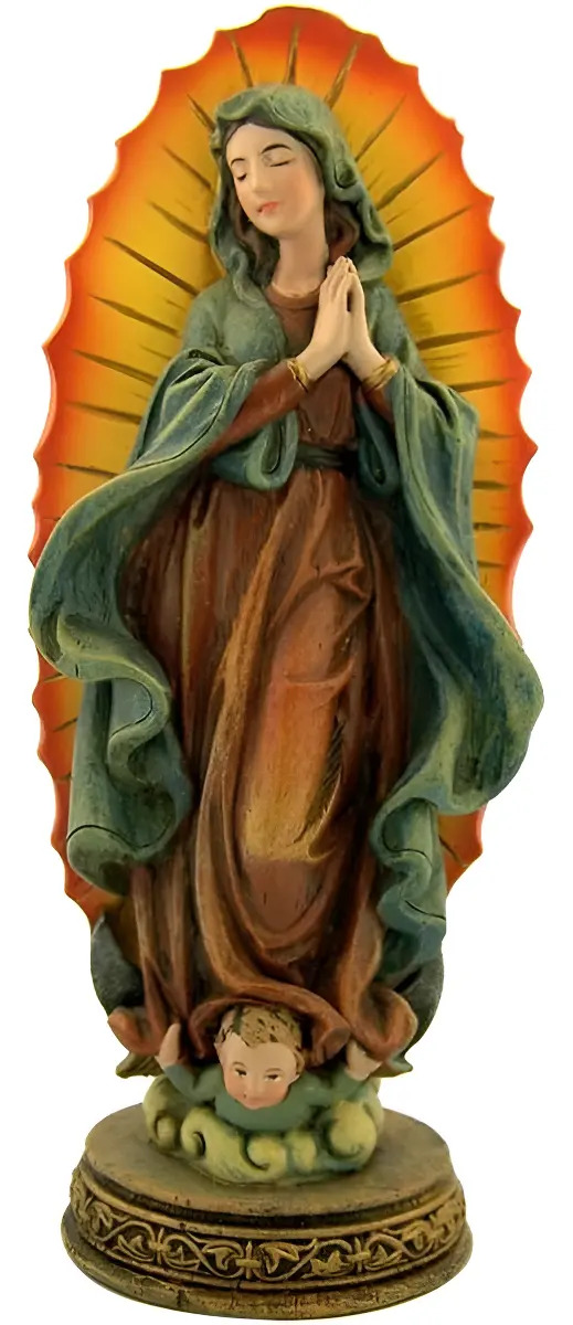Estatua Resina Virgen de Guadalupe 7 Pulgadas Religión