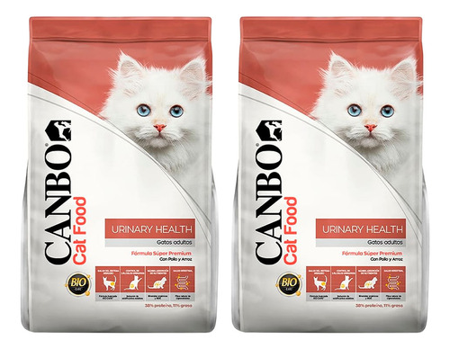 Pack X2 Comida Gato Problemas Urinarios Canbo Urinary 7 Kg