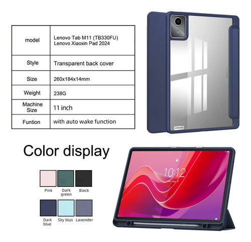 Capa Transparente Para Tablet Para Lenovo Tab M11 Tb330fu 11