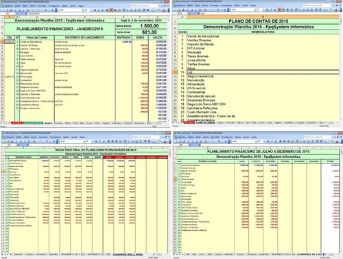 Planilha Planejamento Financeiro E Fluxo De Caixa 2015