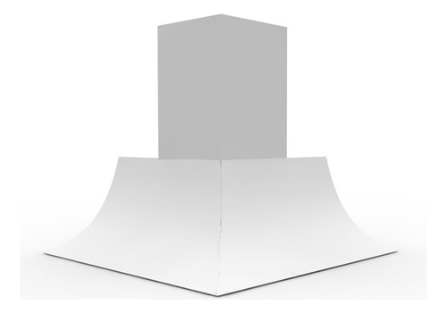 Esquinero Triple Tipo T Zoclo Curva Sanitaria Plástico Pvc