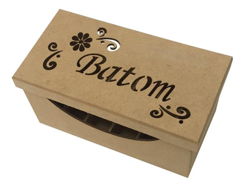 Porta Batom Mdf 18 Batons Kit Organizador P/ Maquiagem 0213