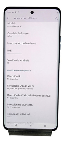 Telefono Motorola Edge 40 256gb 8gb Ram Liberado Azul (Usado)