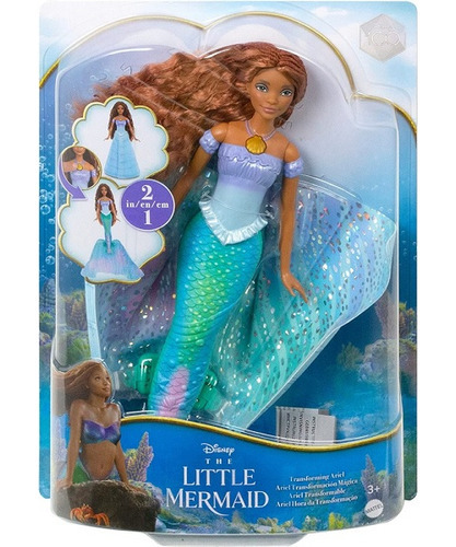 Muñeca Ariel Little Mermaid Transformation Time, de Mattel
