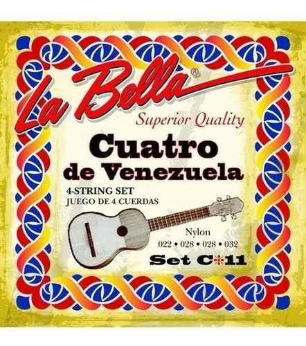 Set Cuerdas Bella Cuatro De Venezuela C-11