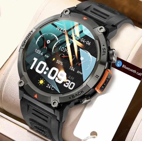 Reloj Inteligente Deportivo Bluetooth Militar Correa Extra 