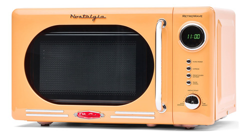 Horno Microondas Retro Compacto 0.7 Pies 700w Color Naranja