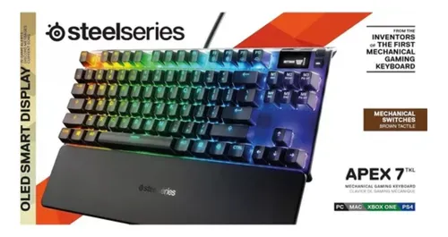 Teclado Mecanico 80% Tkl Smart Display Steelseries Apex 7 Us