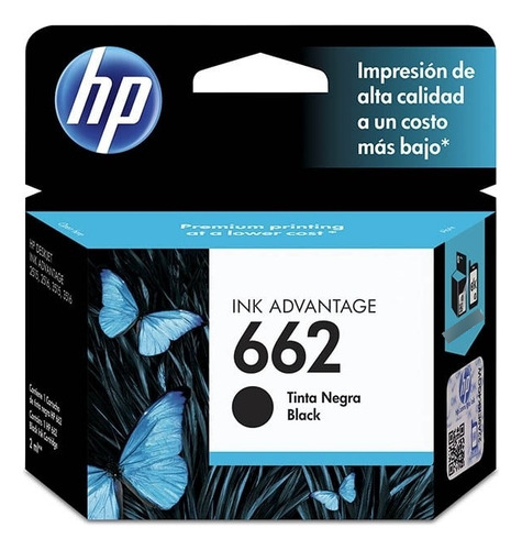 Cartucho Hp 662 Negro Original 2ml 1 Unidad