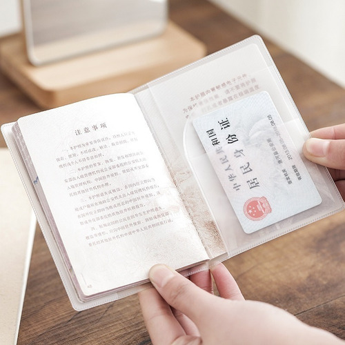 Set 3 Porta Pasaporte Funda De Pasaporte Y Visa Transparente