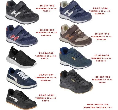 Sapatenis infantil masculino 34 2025
