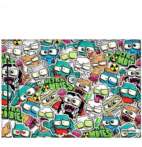 Carpeta N°5 Dibujo Dos Tapas Ultra Zombies Mooving