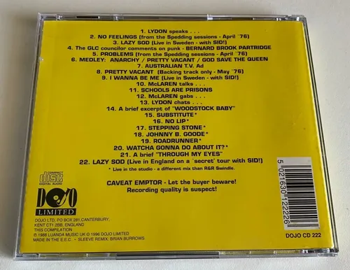 Cd Sex Pistols - Pirates Of Destiny (1989) - Importado | MercadoLivre