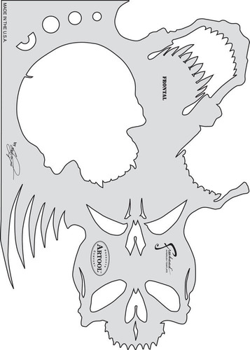 Plantillas Para Aerógrafo A Mano Alzada, Skull Master ...