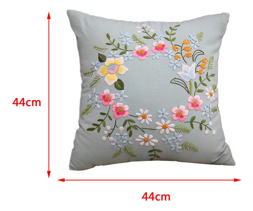 2x Kit De Fundas De Almohada Bordadas A Mano Para Sofá,