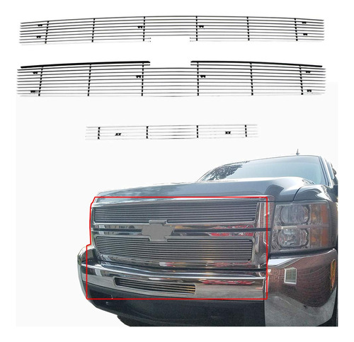 Combo Parrilla Para Chevy Silverado