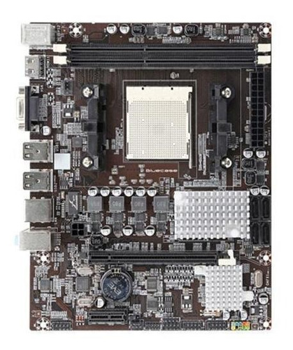 Imagem 1 de 2 de Placa-mãe Bluecase Bmb78-d1 Ddr3 Am3+ Chipset Amd 760g Matx