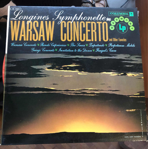Disco De Acetato Warsaw Concerto Con La Sinfónica Longines
