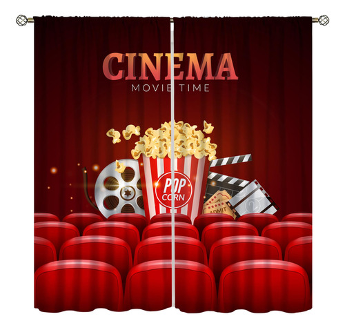 Cortinas Opacas Cine Popcorn 106 X 114 Cm