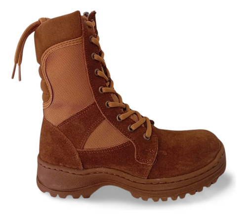 Botas Tácticas Con Cierre Lateral De Piel Gamuza En Color Co