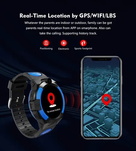 Smartwatch 4g Sim Gps Navy Sos Camara Tarjeta