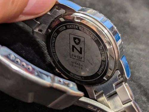 Reloj Nivada Skymaster Suizo Genuino Cuarzo Acero Inoxidable 3 500