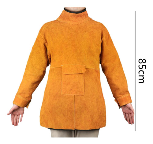 Delantal De Soldadura Con Mangas, Chaqueta De Longitud 85cm