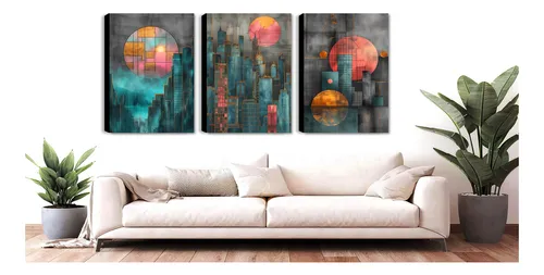 Cuadro Decorativo Económico Abstracto New York.