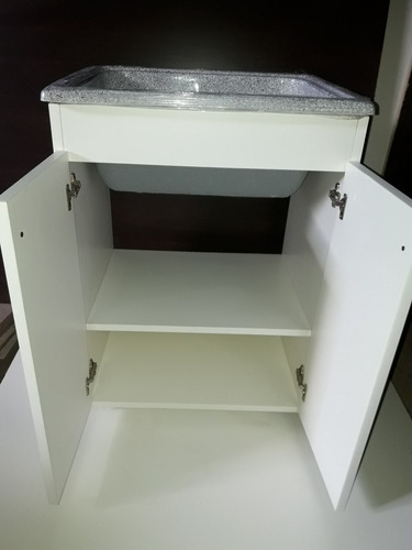 Imagen 3 de 3 de Mueble Lavadero 50cm Melamina 18mm+ Pileta Reforzada