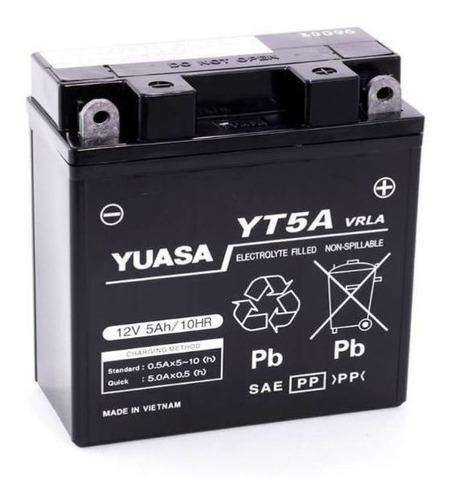 Bateria Yuasa Gel Yt5a=yb5l Futura Smash Xtz 125 Ybr 125 Mav