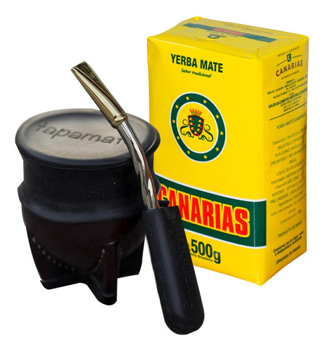 Yerba Mate Canarias 500gr + Kit Tapamate