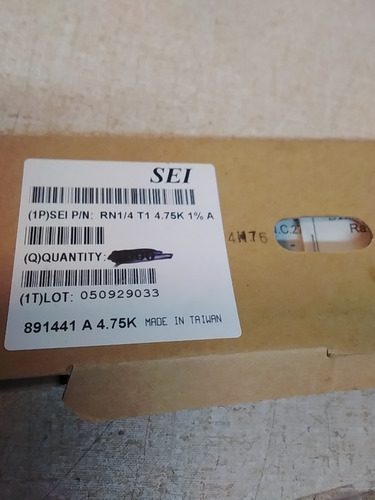 Lot Of 200 Sei 891441 Rn1/4 T1 4.75k 1% Resistors Cct