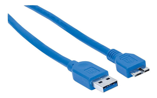Cable De Datos Usb 3.0 Manhattan 354318 Color Azul