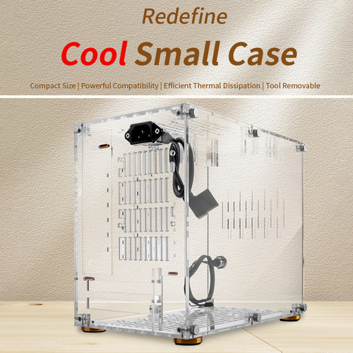 Case Power Pc Heat Card Chassis Case Itx Shell 360° Graphics