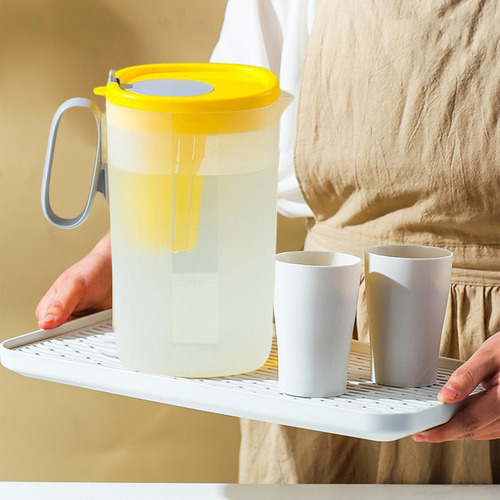 Jarra De Agua Sin Con Colador 2200ml Para Té Amarillo