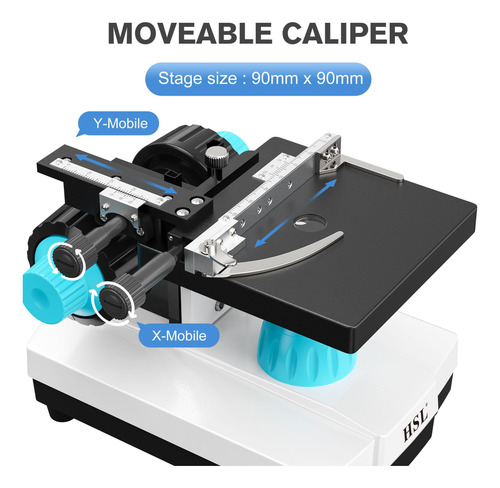 Microscope Hsl 40x-2000x Compuesto Monocular Para Niños/adul
