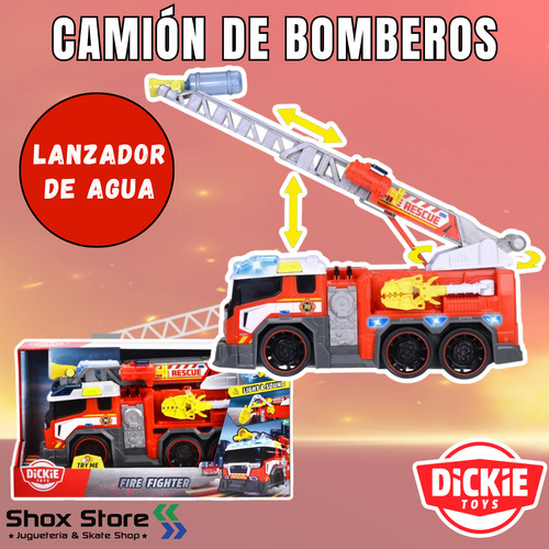 Vehiculo Dickie Toys Ambulancia O Camion Bomberos Luz Sonido