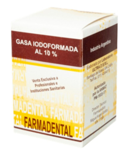 Gasa Iodoformada Al 10% Apositos 5x5 Farmadental-odontología