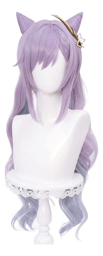 Peluca De Coletas Violeta Pastel Pelucas De Cosplay De Anime